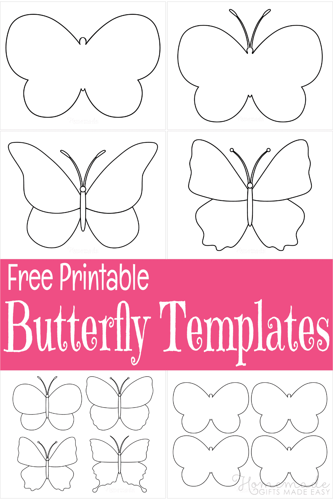 Free Printable Butterfly Templates &amp;amp; Outlines regarding Free Printable Butterfly Cutouts