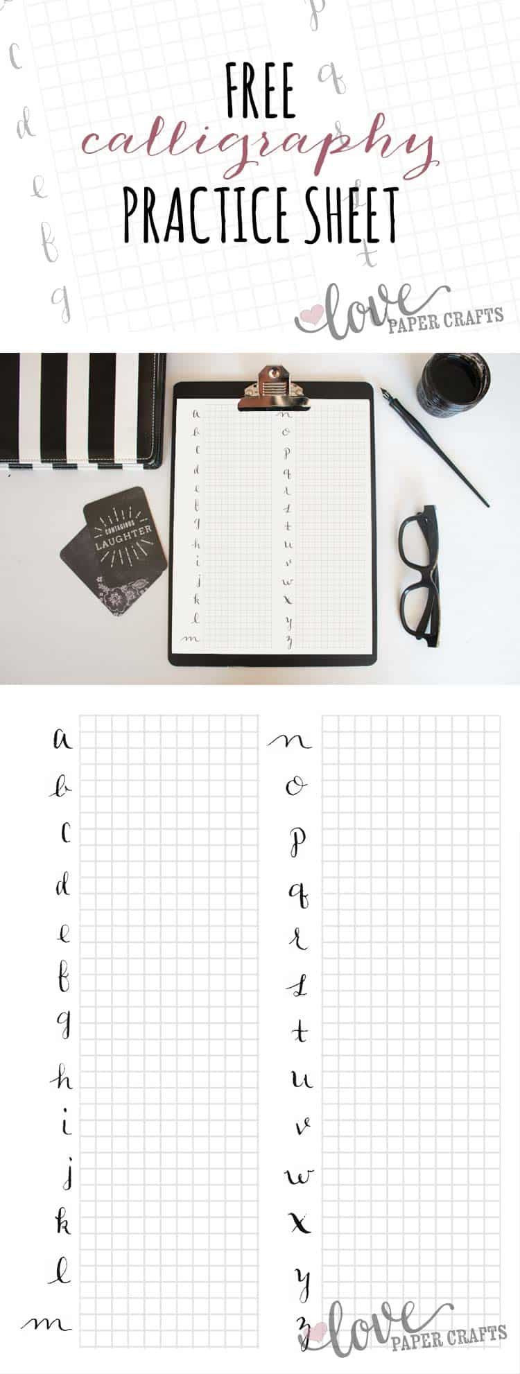 Free Printable Calligraphy Alphabet Practice Sheets - Worksheets throughout Modern Calligraphy Practice Sheets Printable Free
