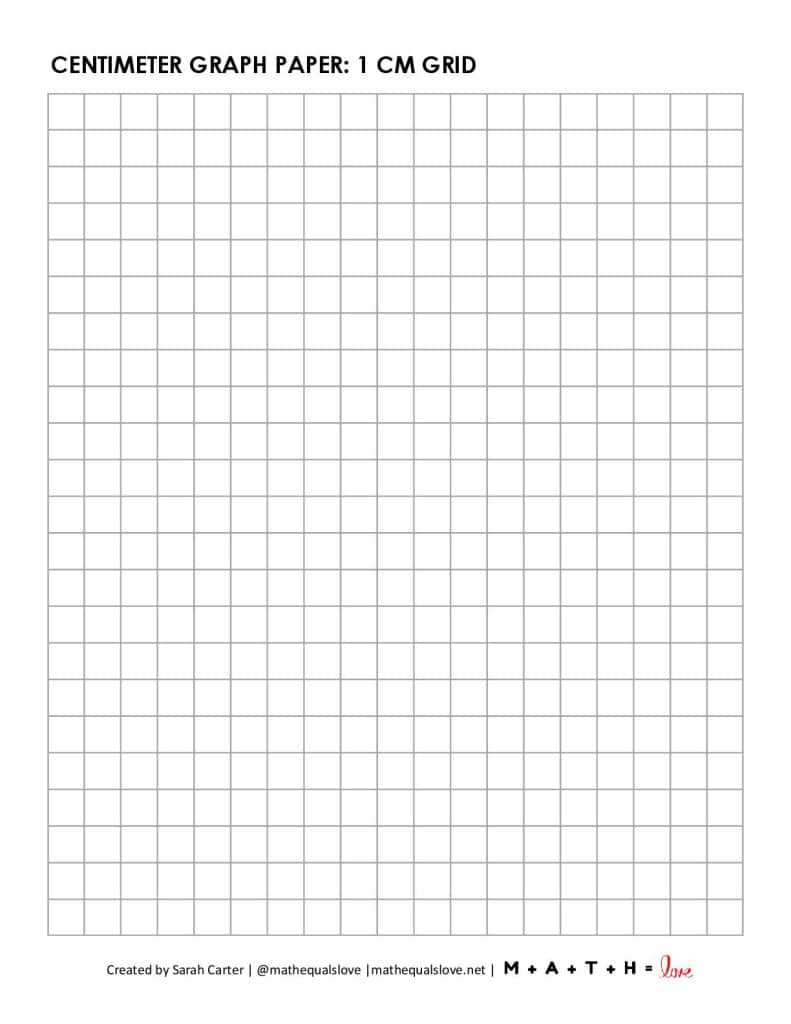Free Printable Centimeter Graph Paper (1 Cm Grid) - Pdf in Cm Graph Paper Free Printable
