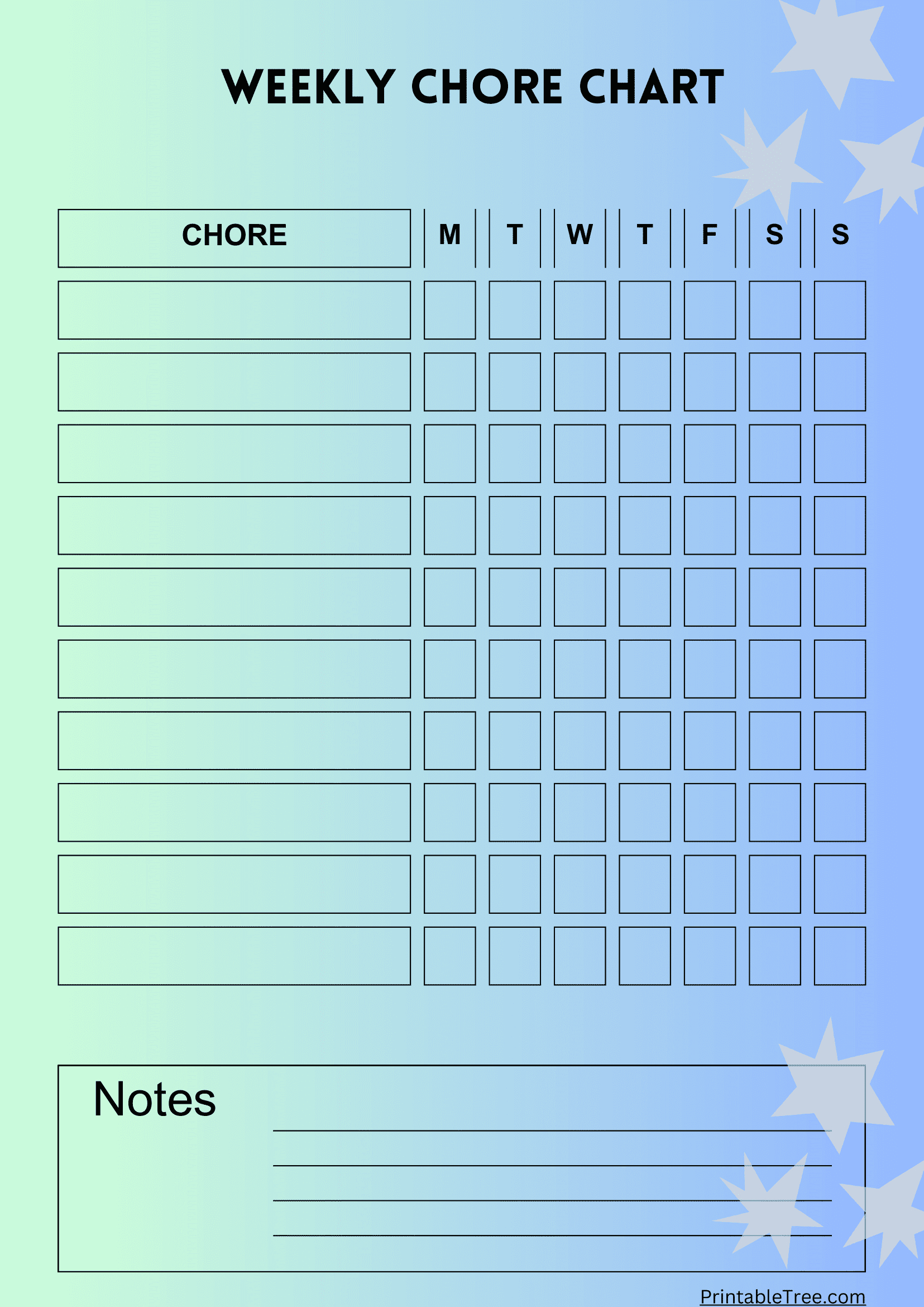 Free Printable Chore Chart Pdf Template For Kids regarding Free Printable Chore Chart Templates