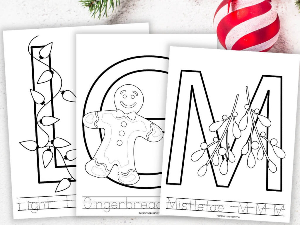 Free Printable Christmas Alphabet Coloring Pages For Preschoolers intended for Free Printable Christmas Alphabet