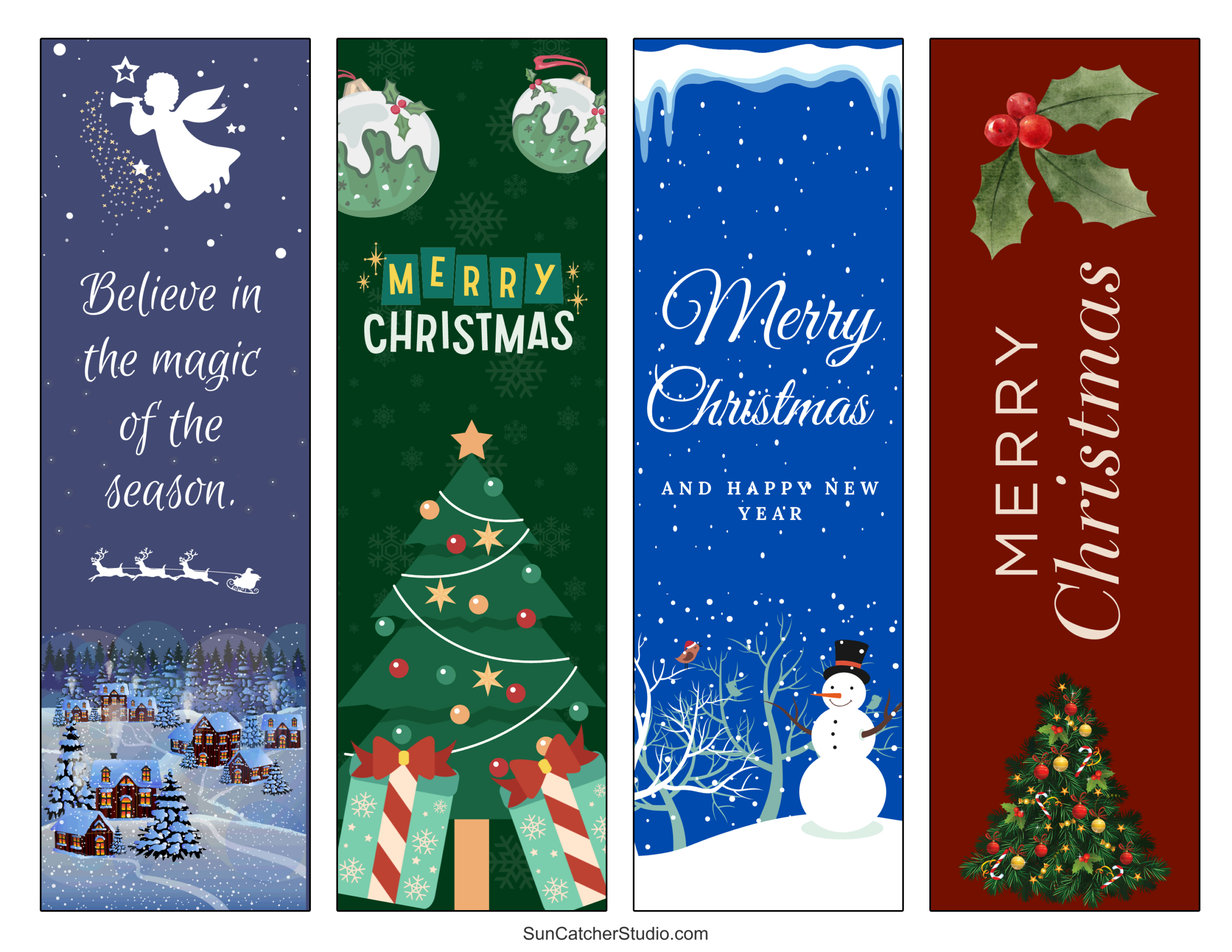 Free Printable Christmas Bookmarks (To Print & To Color) – Free regarding Free Printable Bookmarks For Christmas