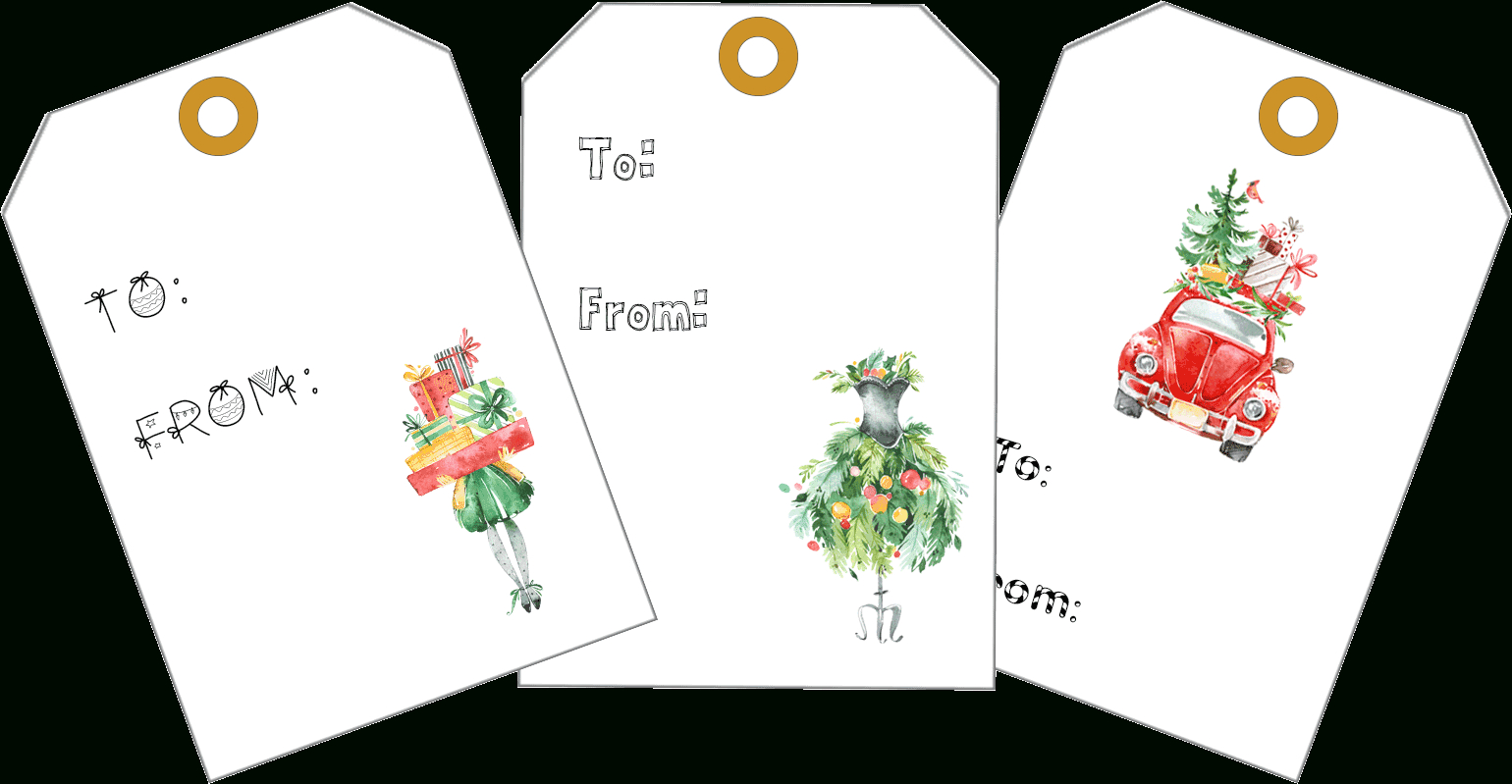 Free Printable Christmas Gift Tags To Make Your Spirits Bright with Free Printable Customizable Gift Tags