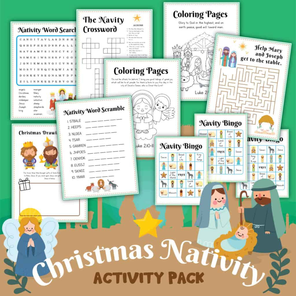 Free Printable Christmas Nativity Activity Pack - Hess Unacademy with regard to Free Printable Nativity Story