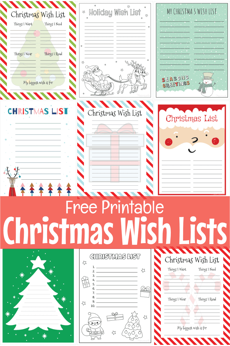 Free Printable Christmas Wish List Templates inside Free Printable Christmas List