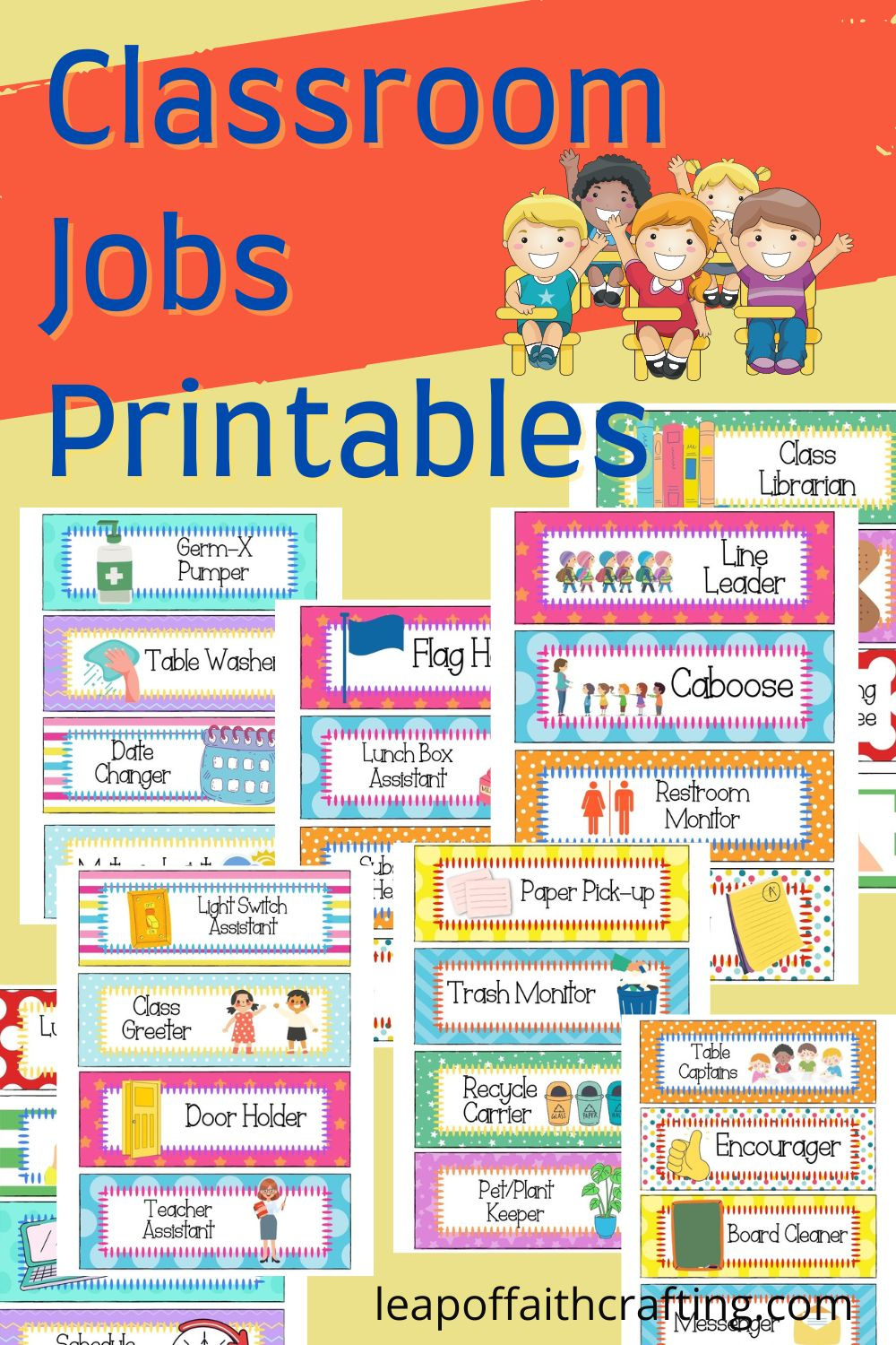 Free Printable Classroom Jobs Pdf To Use Now! - Leap Of Faith Crafting with regard to Preschool Classroom Helper Labels Free Printable