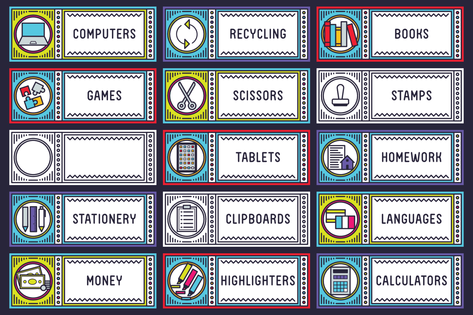Free Printable Classroom Labels And Signs - Worksheets Library intended for Free Printable Classroom Tray Labels