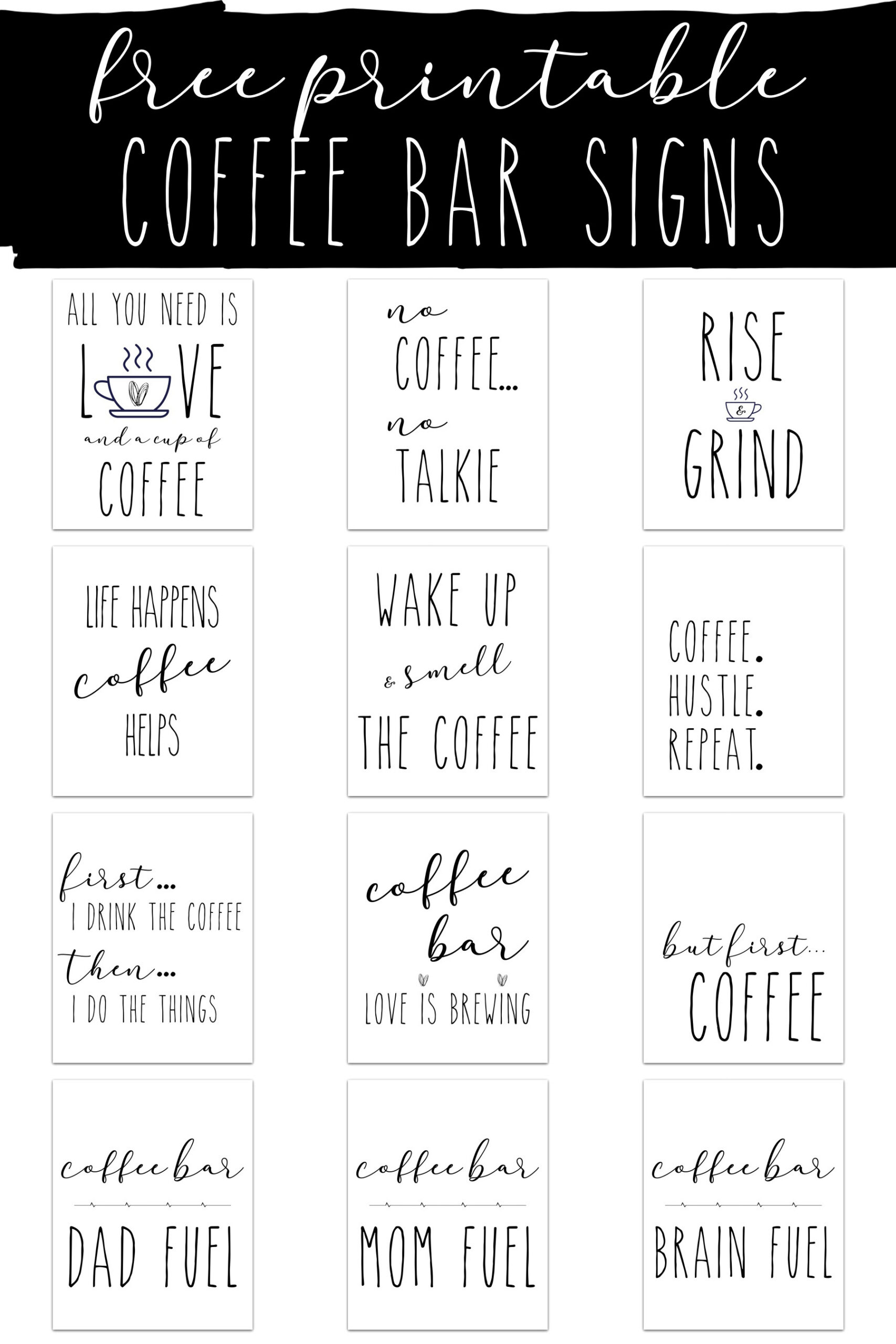 Free Printable Coffee Bar Signs - Extreme Couponing Mom for Free Printable Coffee Bar Signs