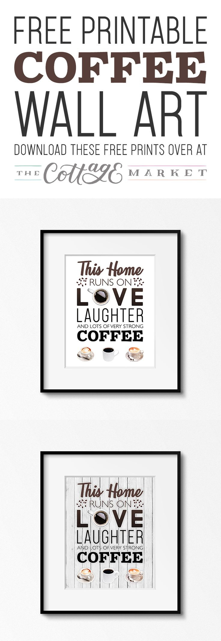Free Printable Coffee Wall Art - The Cottage Market within Free Coffee Printable Art