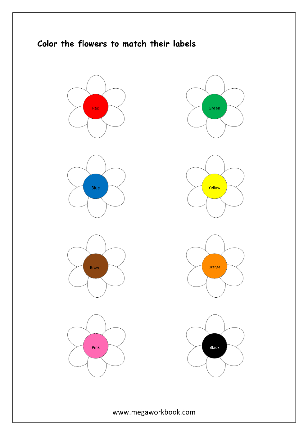 Free Printable Color Recognition Worksheets - Colormatching pertaining to Color Recognition Worksheets Free Printable
