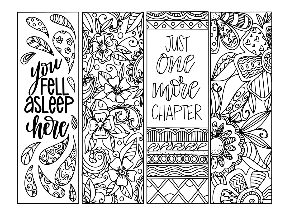 Free Printable Coloring Bookmarks - Amy Latta Creations within Free Printable Bookmarks To Color