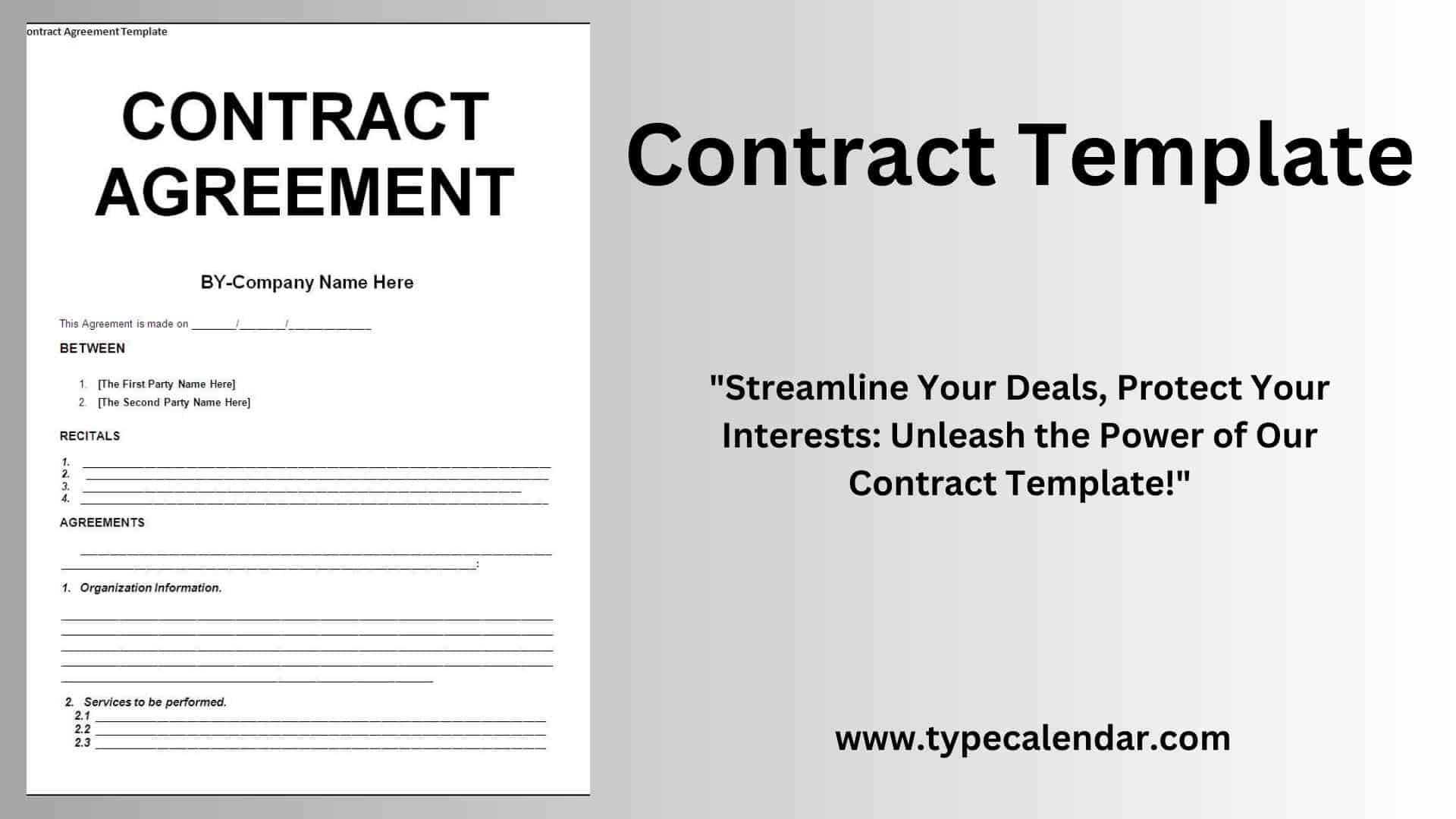Free Printable Contract Templates [Word, Pdf] Services &amp;amp; Employment for Free Printable Contracts