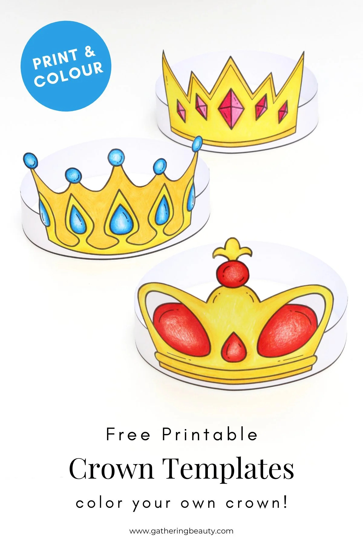 Free Printable Crown Templates — Gathering Beauty for Free Printable King Crown Template