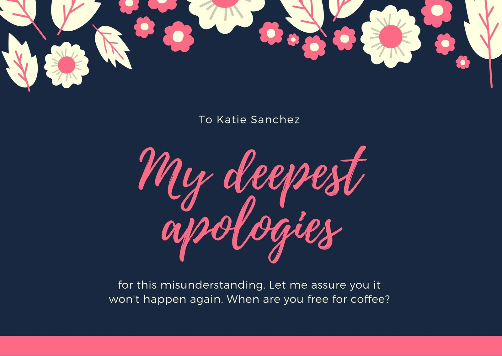 Free Printable, Customizable Apology Card Templates | Canva intended for Free Printable I Am Sorry Cards