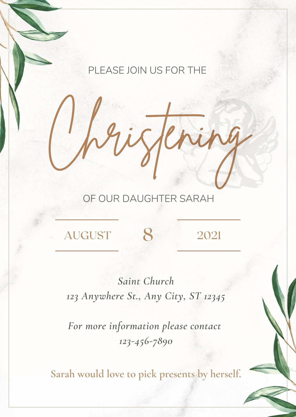Free Printable, Customizable Baptism Invitation Templates | Canva within Free Printable Baptism Invitations