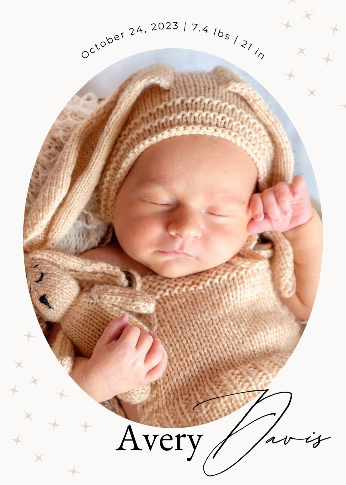 Free, Printable, Customizable Birth Announcement Templates | Canva within Free Printable Baby Birth Announcement Cards