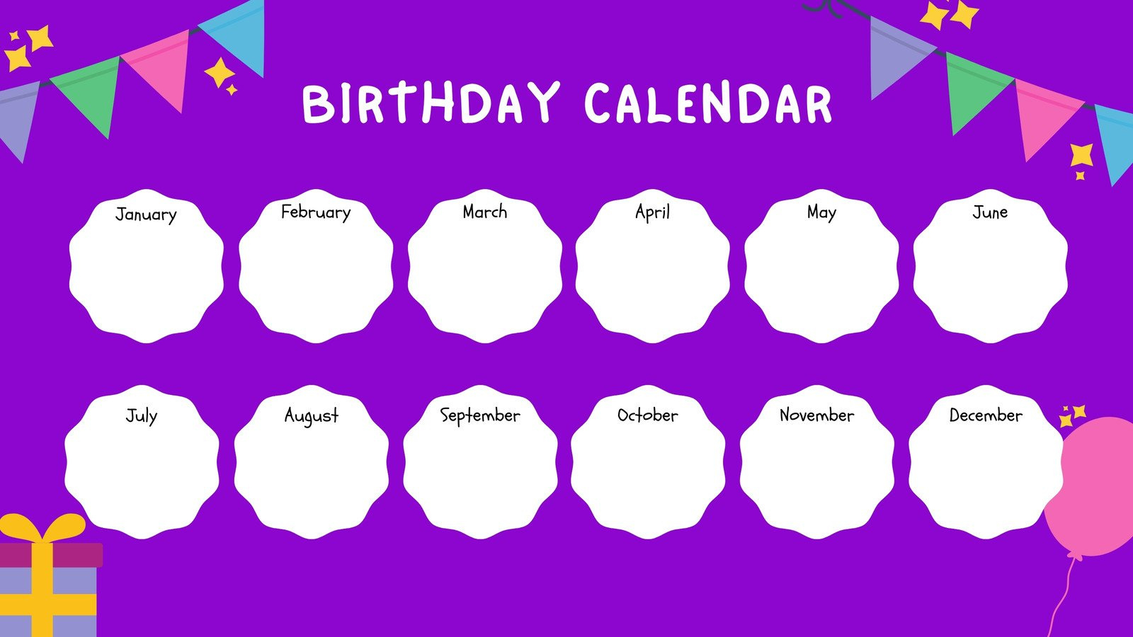 Free, Printable, Customizable Birthday Calendar Templates | Canva with regard to Free Printable Birthday Graph