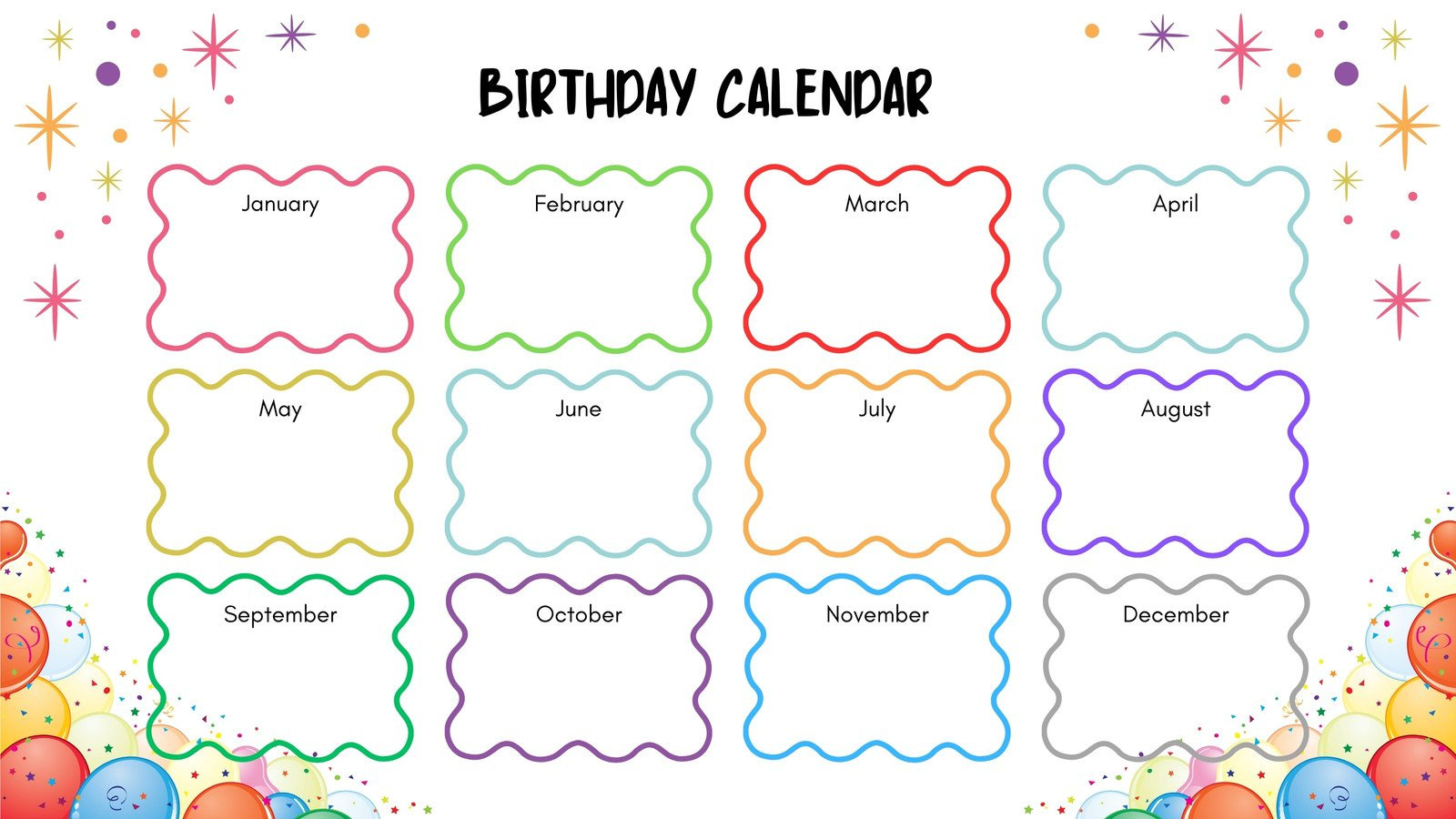 Free, Printable, Customizable Birthday Calendar Templates | Canva with regard to Free Printable Birthday Graph