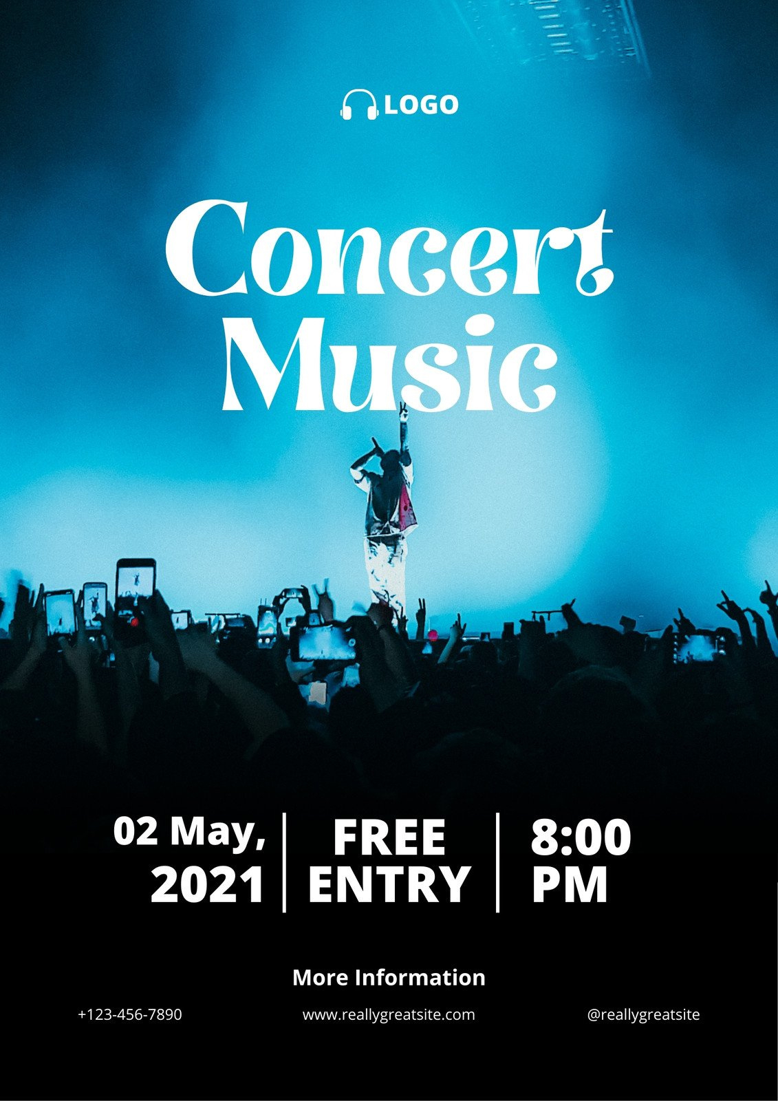 Free Printable, Customizable Concert Poster Templates | Canva with regard to Free Printable Music Posters
