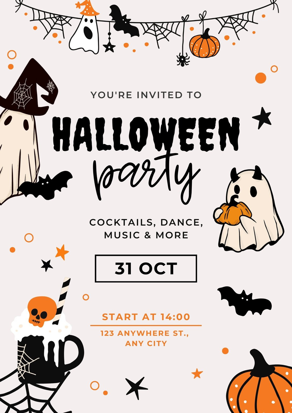 Free, Printable, Customizable Halloween Flyer Templates | Canva within Free Printable Halloween Flyer Templates