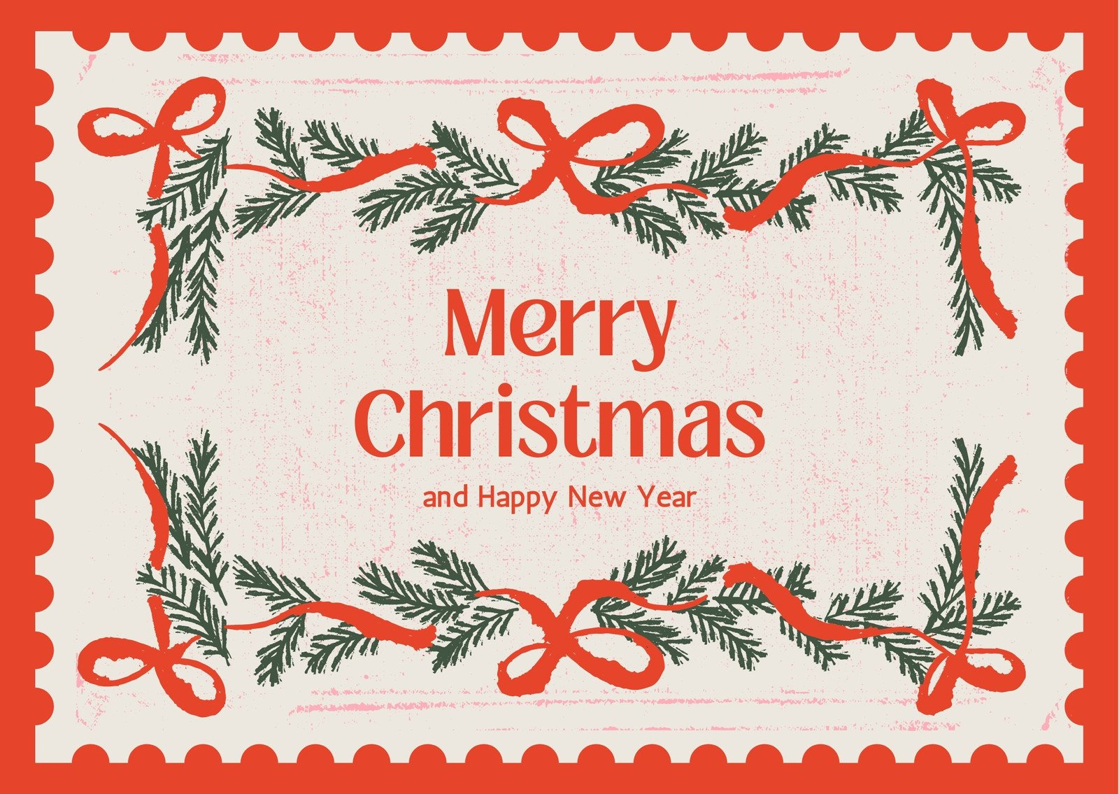 Free Printable, Customizable New Year Card Templates | Canva for Free Online Printable Christmas Cards