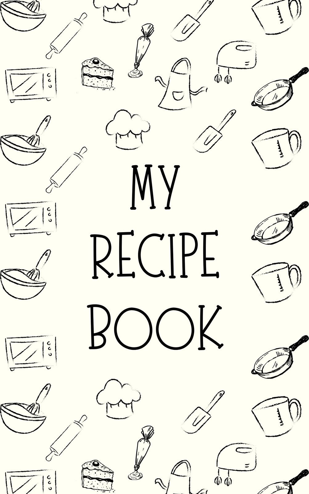 Free, Printable, Customizable Recipe Book Cover Templates | Canva inside Book Cover Maker Free Printable