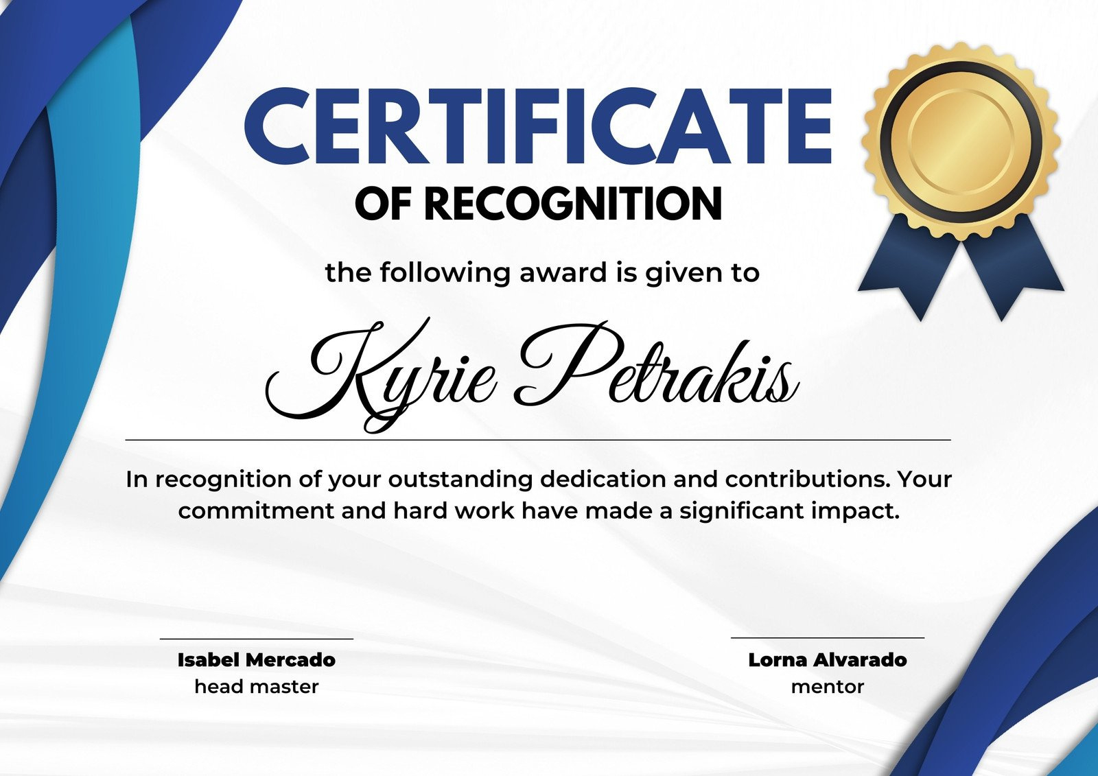 Free, Printable, Customizable Recognition Certificate Templates regarding Free Printable Templates For Certificates Of Recognition