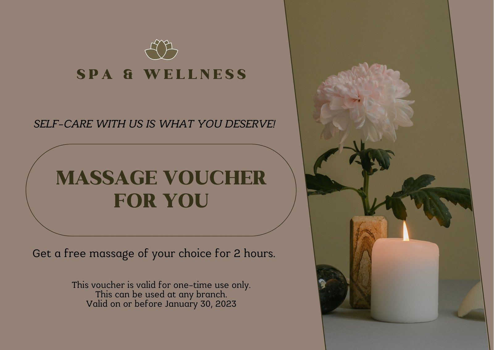 Free, Printable, Customizable Spa Gift Certificate Templates | Canva for Free Printable Gift Certificate Templates For Massage