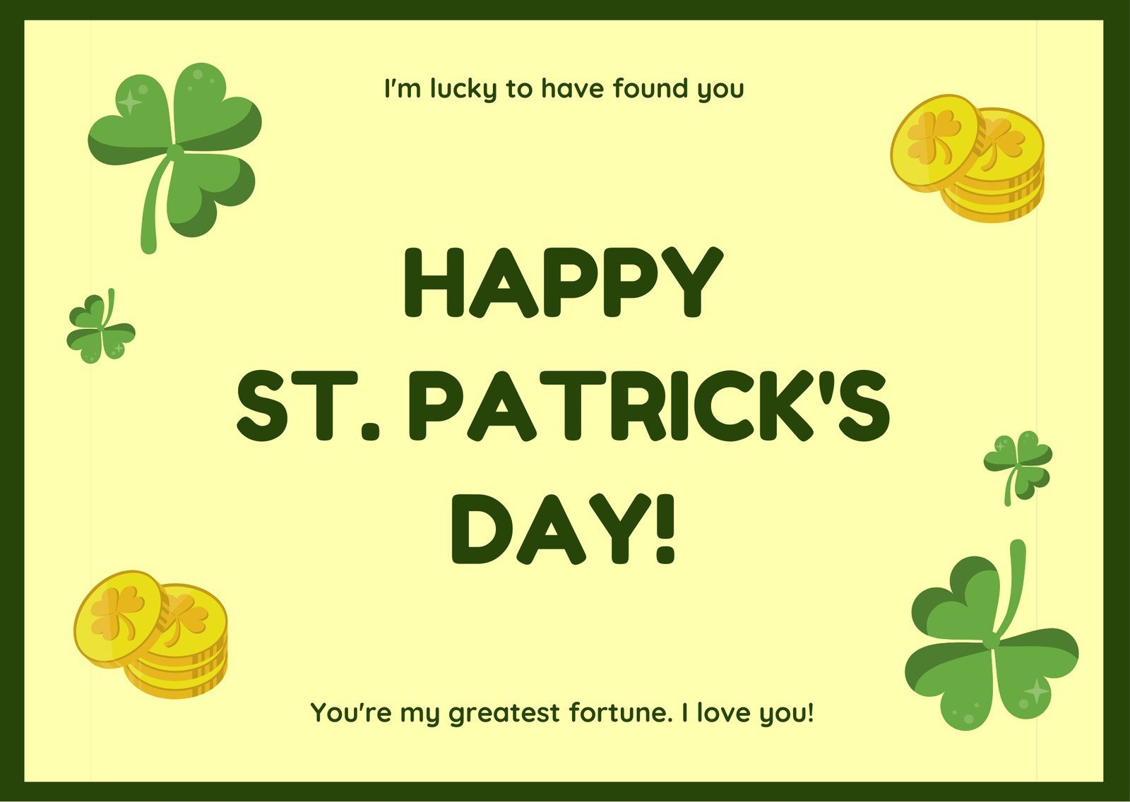 Free Printable, Customizable St. Patrick'S Day Card Templates | Canva within Free Printable St Patrick'S Day Card