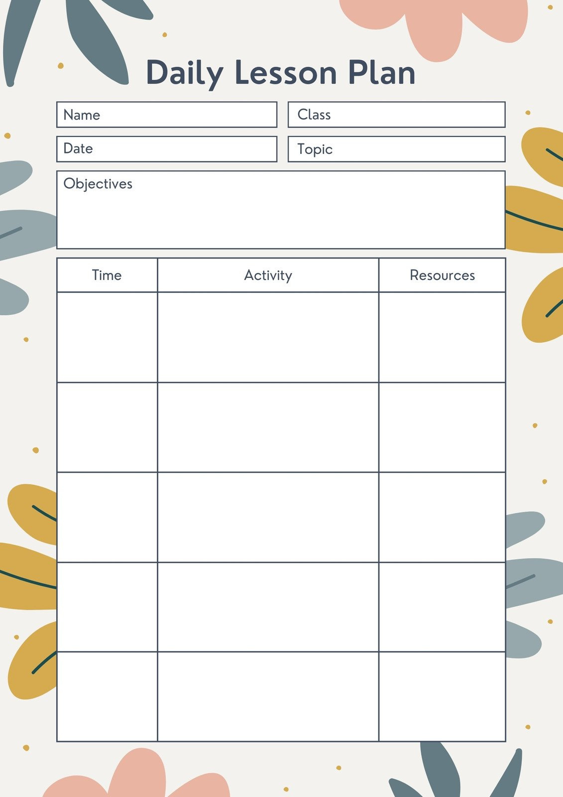 Free, Printable, Customizable Toddler Lesson Plan Templates intended for Free Printable Lesson Plans For Toddlers