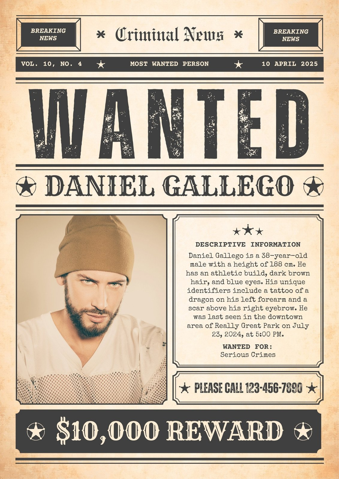 Free Printable, Customizable Wanted Poster Templates | Canva inside Free Printable Wanted Poster Invitations