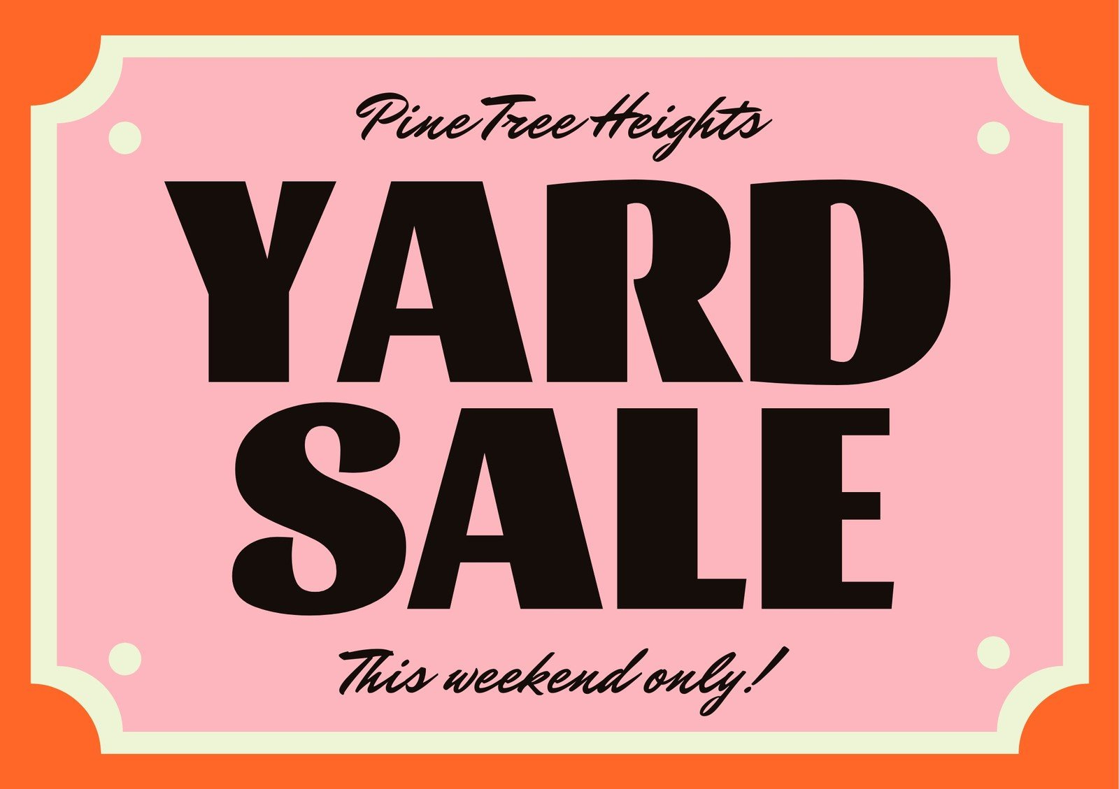 Free Printable, Customizable Yard Sale Sign Templates | Canva regarding Free Printable Yard Sale Signs