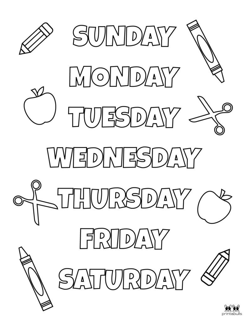 Free Printable Days Of The Week Worksheets - - Worksheets Library inside Free Printable Days Of The Week