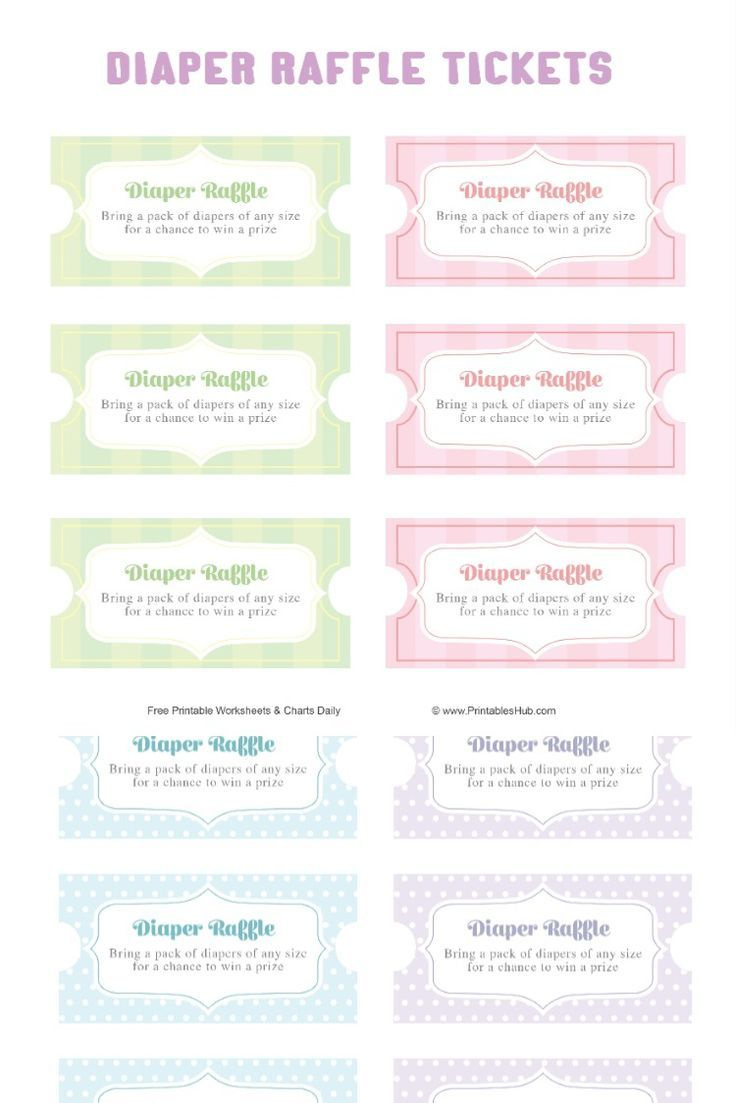 Free Printable Diaper Raffle Tickets Templates [Pdf] within Free Printable Baby Shower Diaper Raffle Tickets