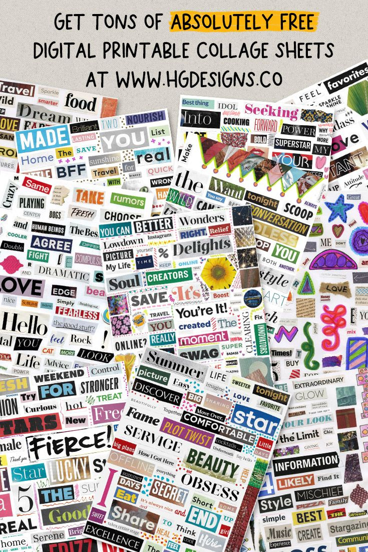 Free Printable Digital Collage Sheets inside Free Printable Picture Collage