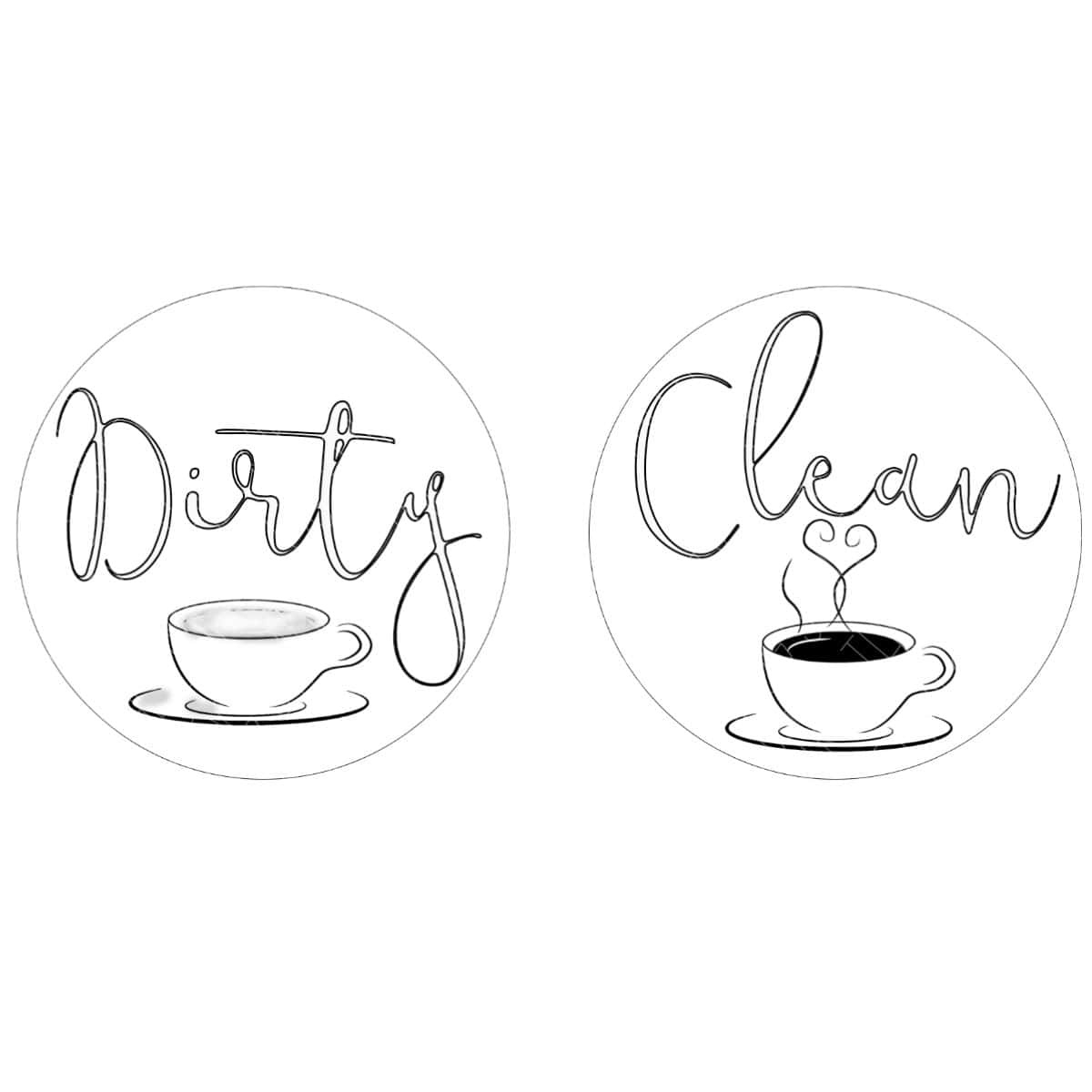 Free Printable Dishwasher Clean Or Dirty Sign Pdf with Free Printable Clean Dirty Dishwasher Sign