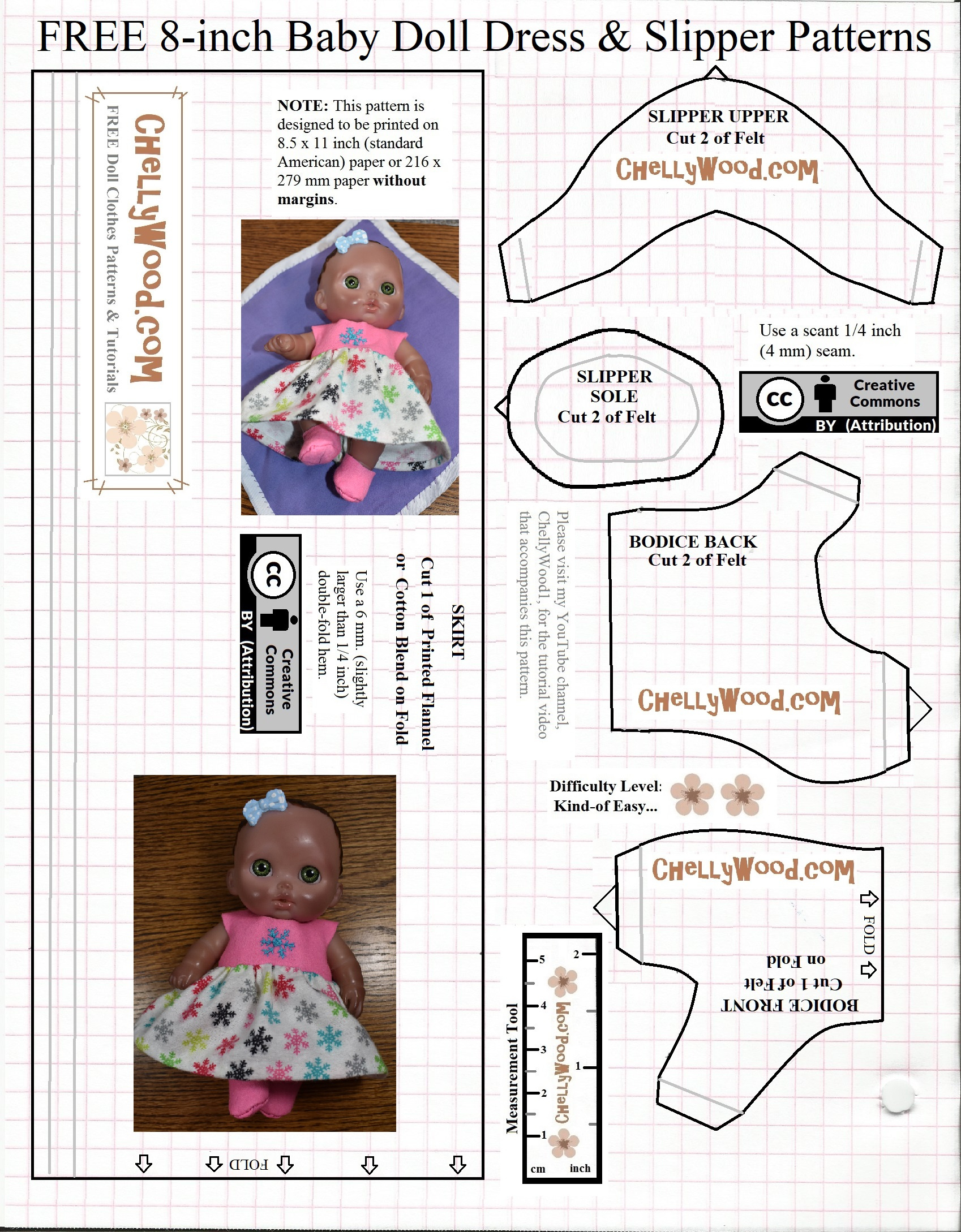 Free Printable #Doll Clothes Pattern: #Felt Booties For 8″ #Baby for Free Printable Patterns For Sewing Doll Clothes