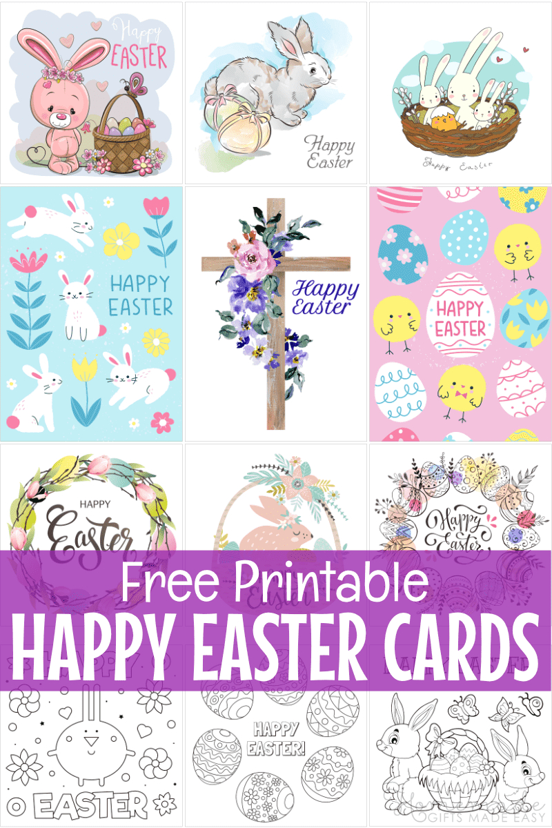 Free Printable Easter Cards & Easter Card Templates To Color intended for Free Printable Easter Cards For Grandchildren