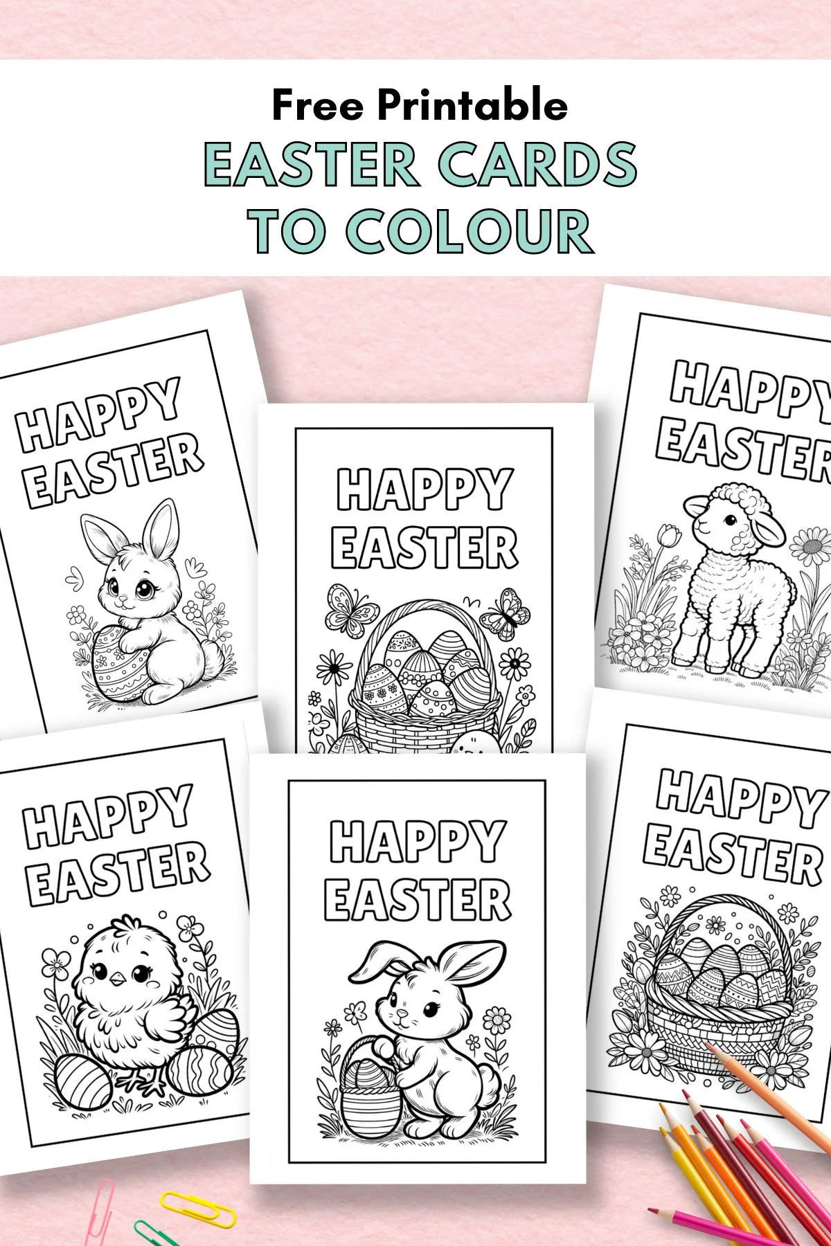 Free Printable Easter Cards To Colour — Gathering Beauty intended for Free Printable Easter Cards