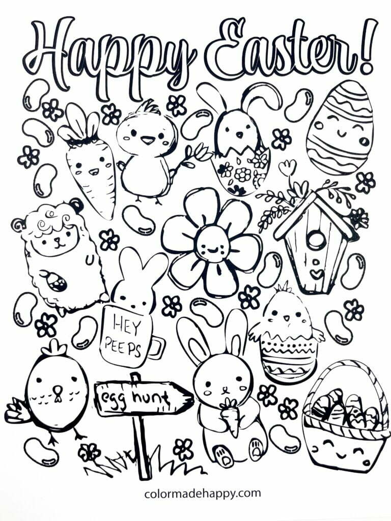 Free Printable Easter Coloring Pages within Free Printable Easter Drawings