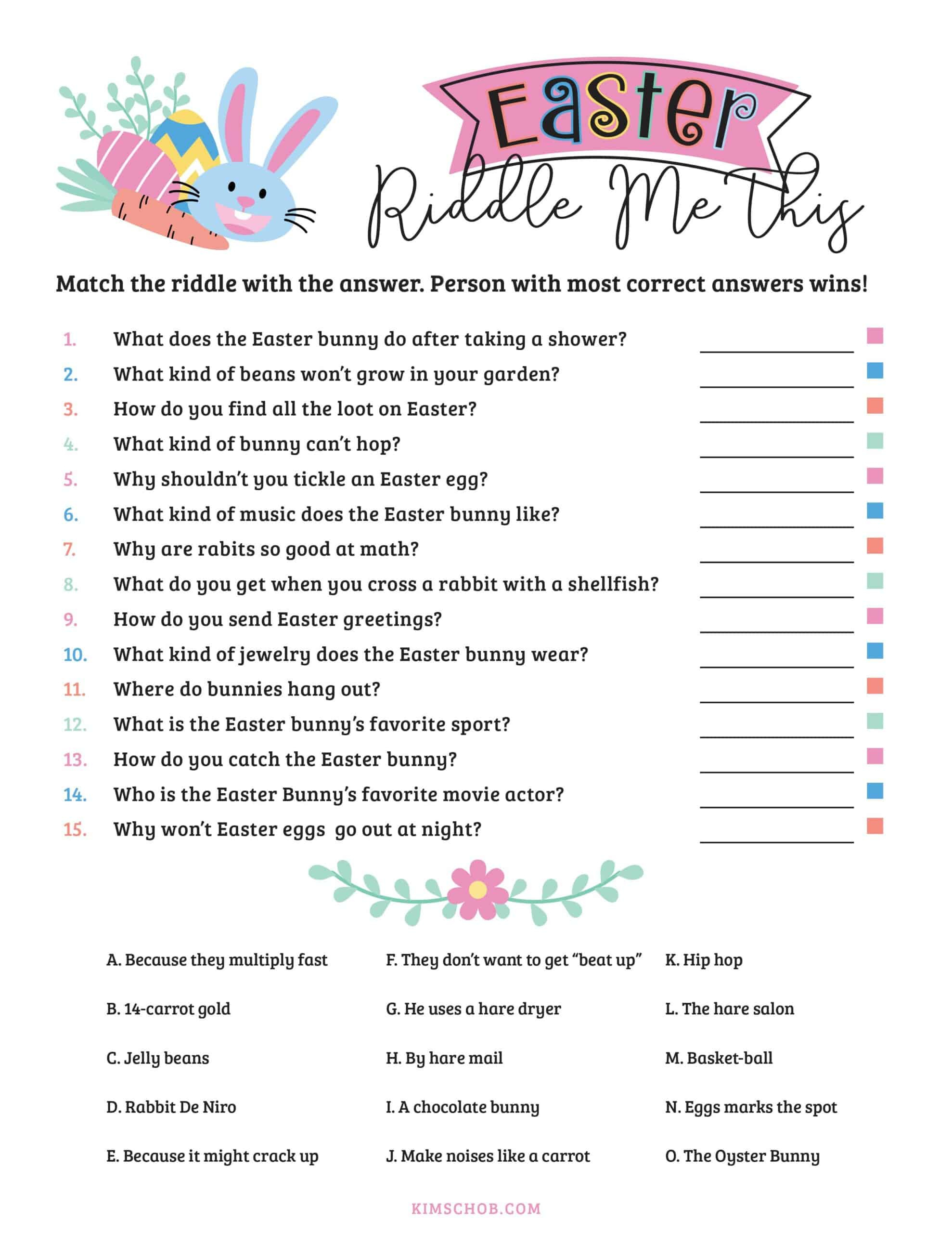 Free Printable Easter Games For Kids - Kim Schob in Easter Games For Adults Printable Free
