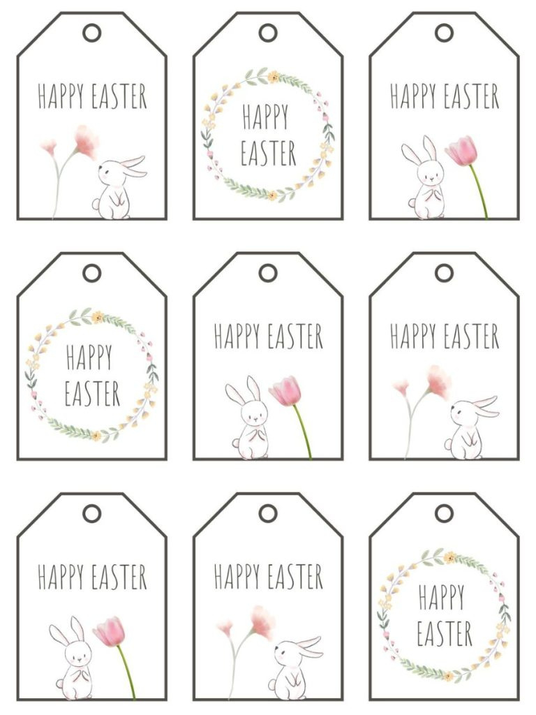 Free Printable Easter Gift Tag Designs For Every Bunny - For Hope inside Free Printable Easter Tags