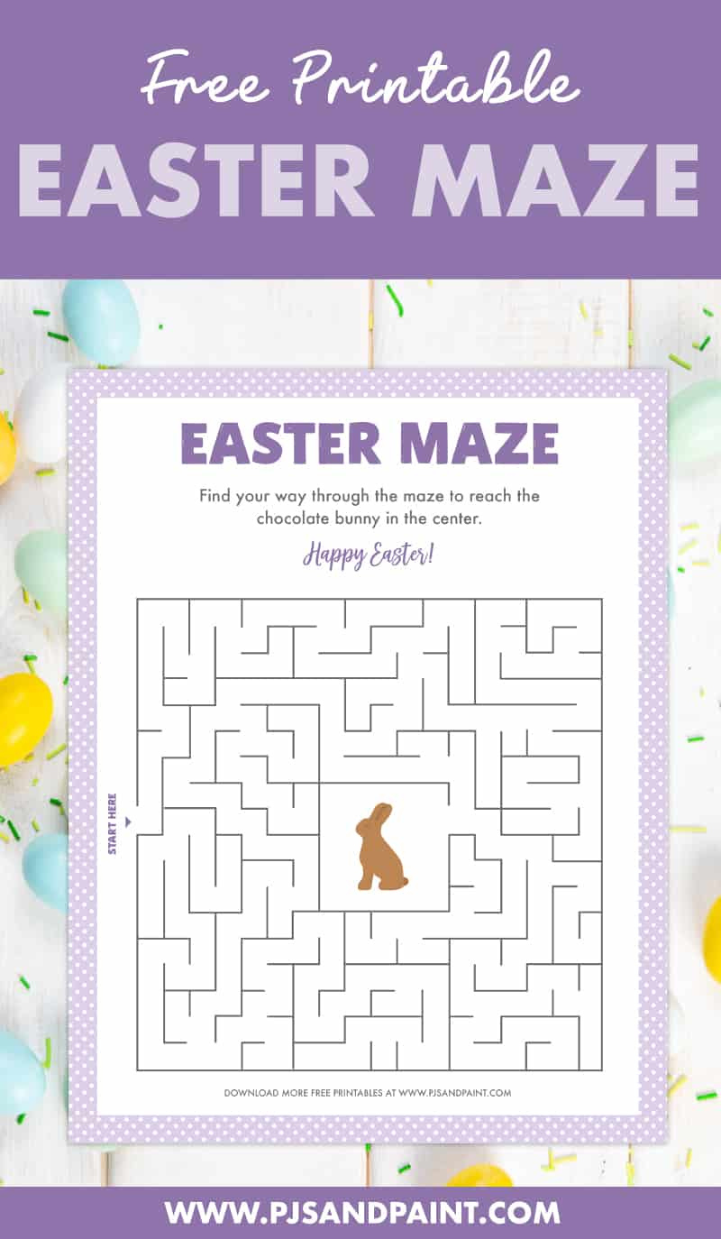 Free Printable Easter Maze - Easter Games And Activities - Pjs And regarding Easter Games For Adults Printable Free