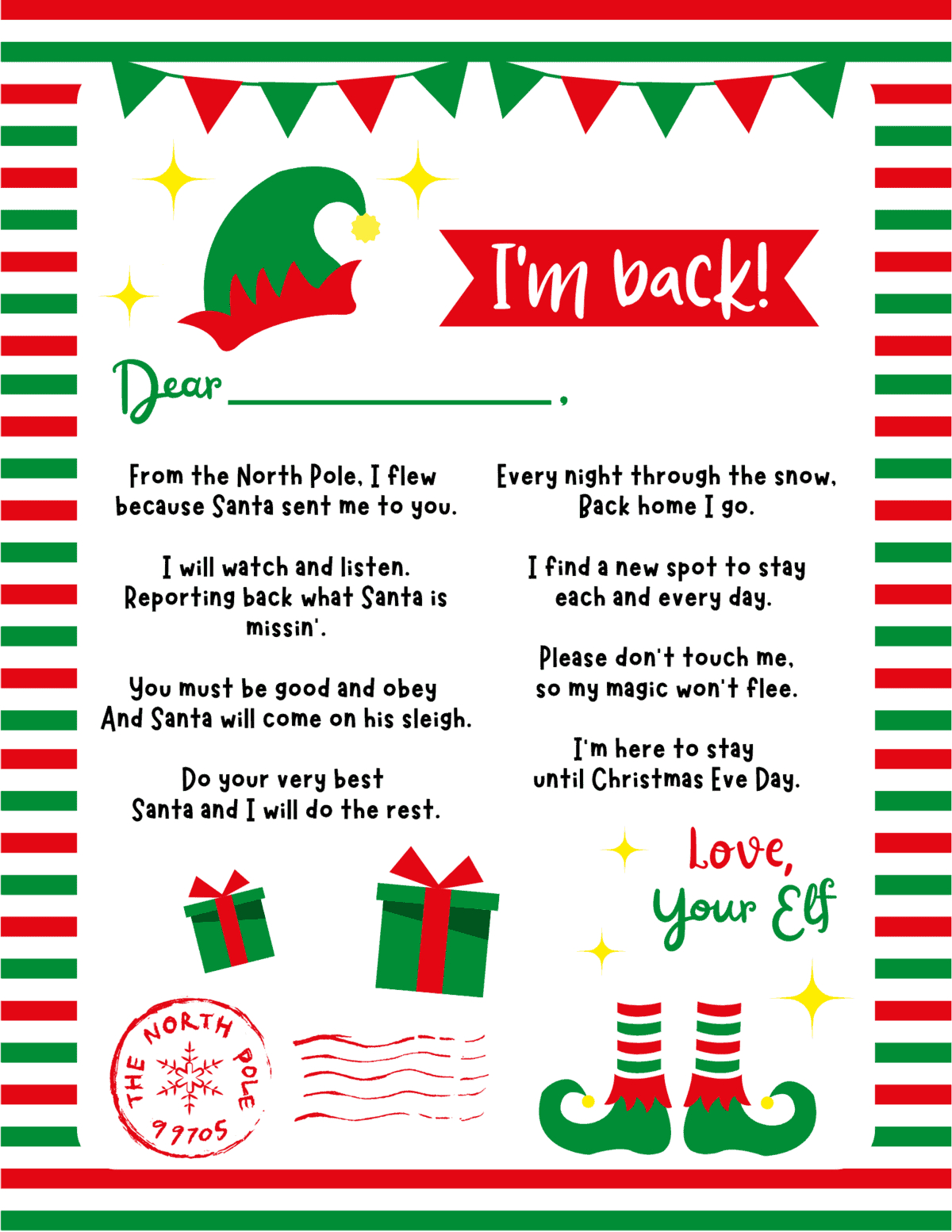 Free Printable Elf On The Shelf Arrival Letter - Prudent Penny Pincher throughout Free Printable Elf On Shelf Arrival Letter