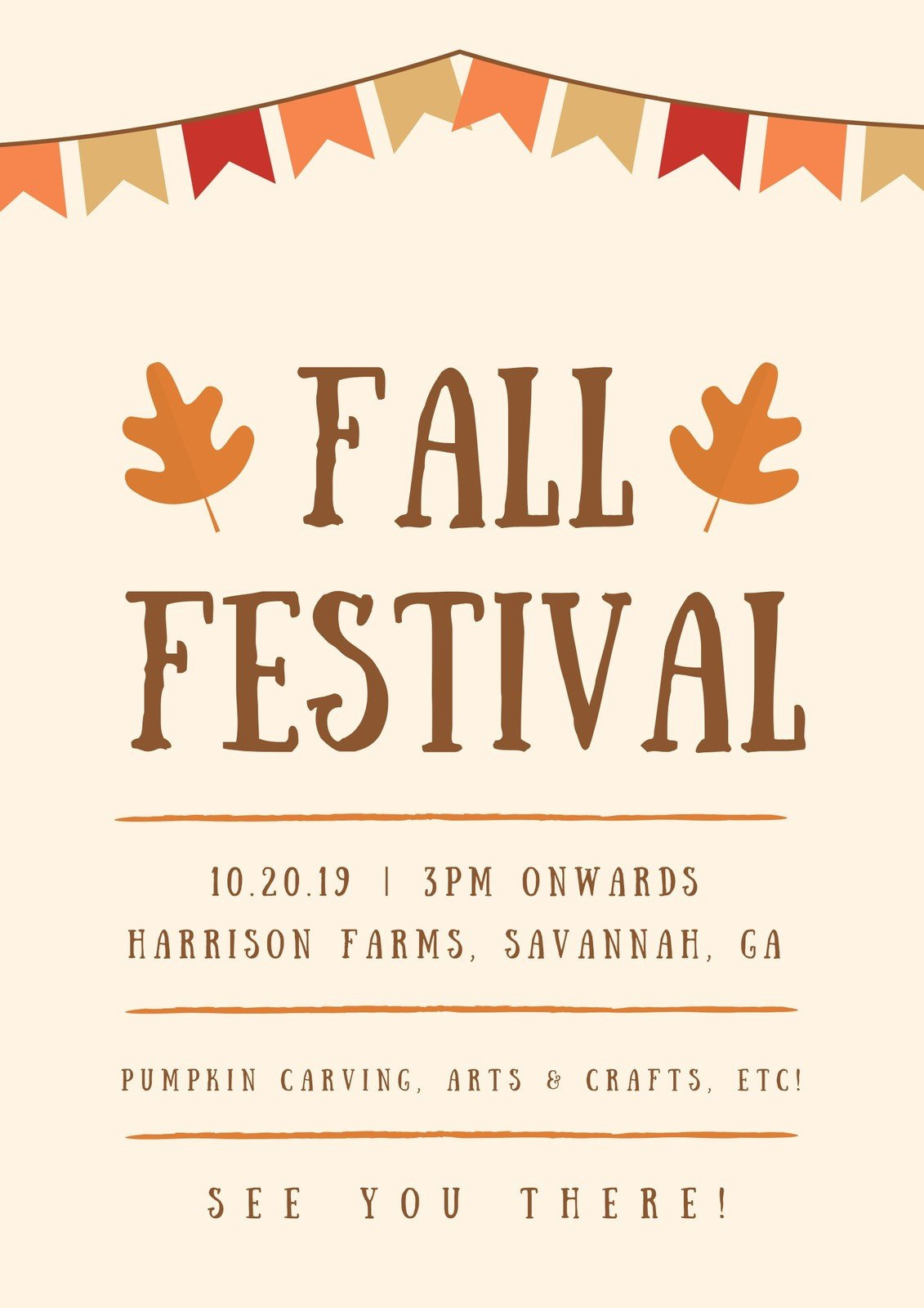 Free Printable Fall Festival Poster Templates | Canva inside Free Printable Fall Festival Flyer Templates