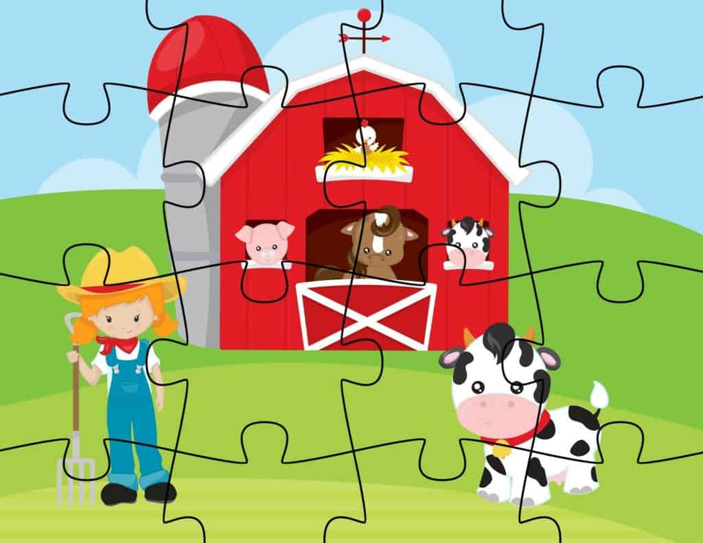 Free Printable Farm Jigsaw Puzzles For Kids - My Printable Home with Free Printable Puzzles For Kids