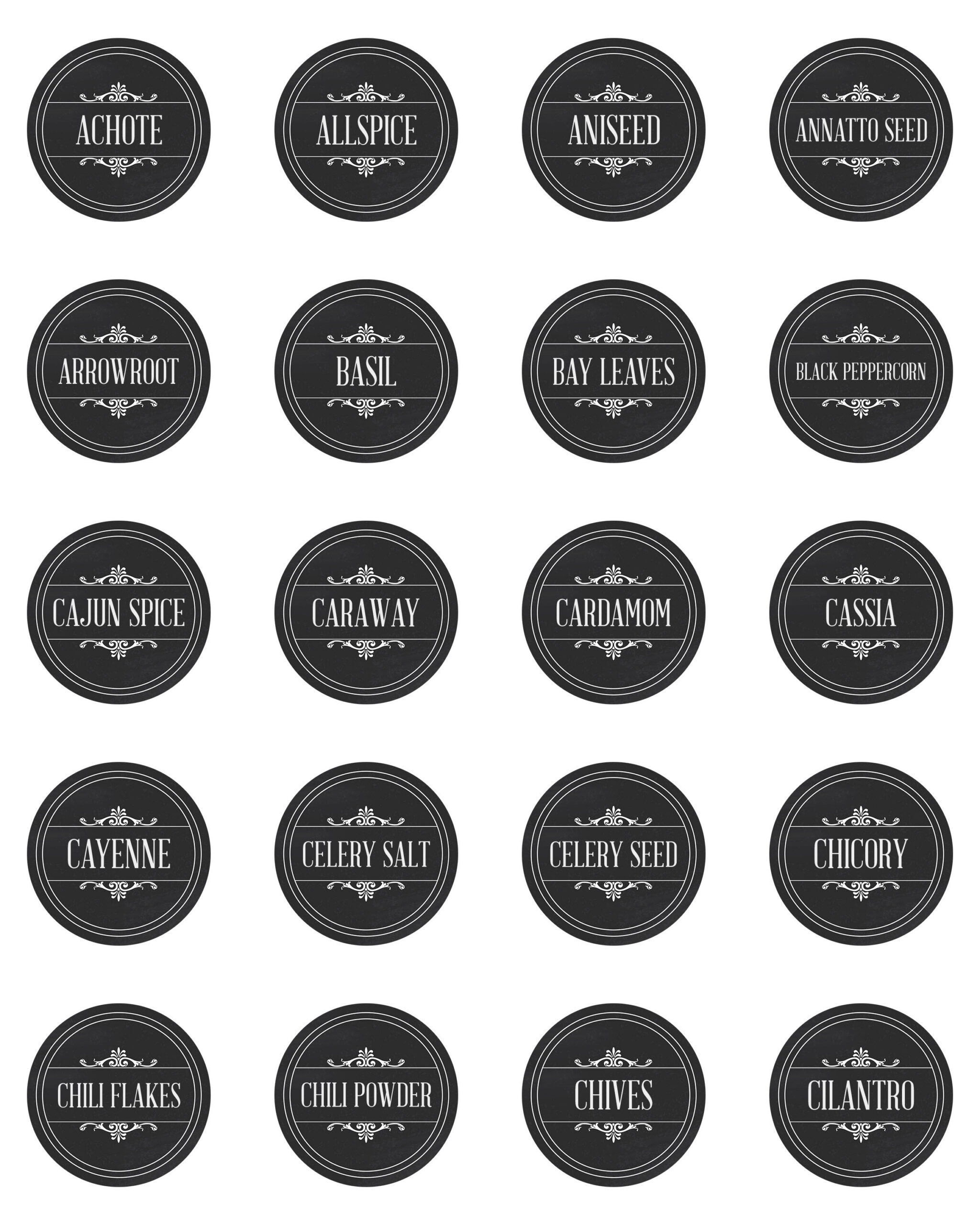 Free Printable Farmhouse Herb And Spice Labels - The Cottage Market for Free Printable Spice Labels