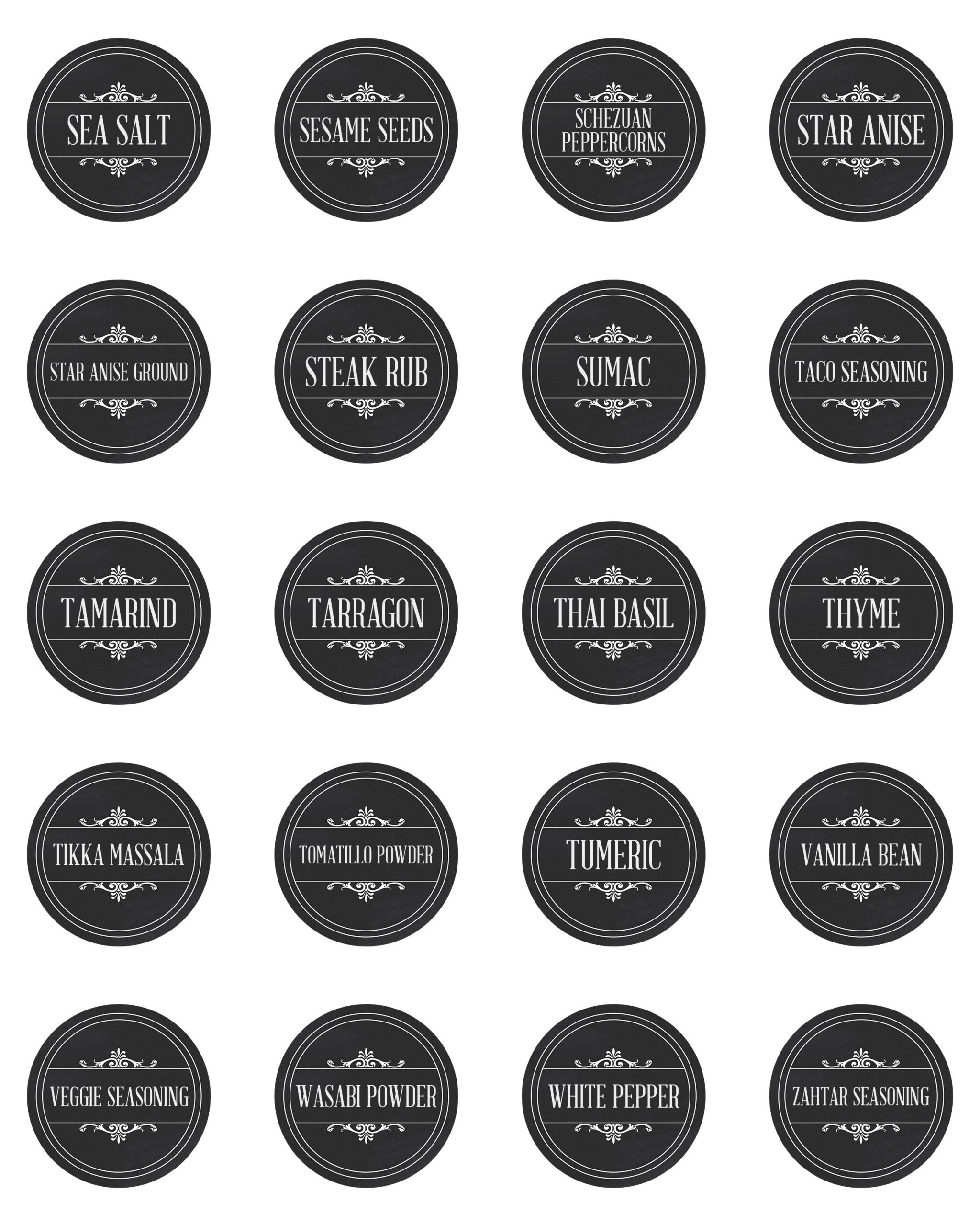 Free Printable Farmhouse Herb And Spice Labels - The Cottage Market intended for Free Printable Herb Labels