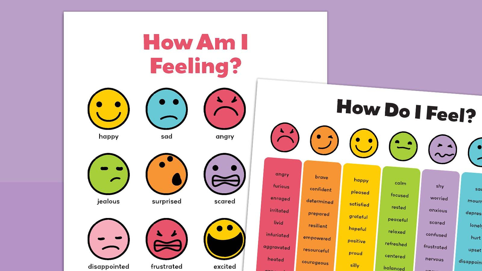 Free Printable Feelings Chart Bundle For Kids intended for Free Printable Pictures Of Emotions