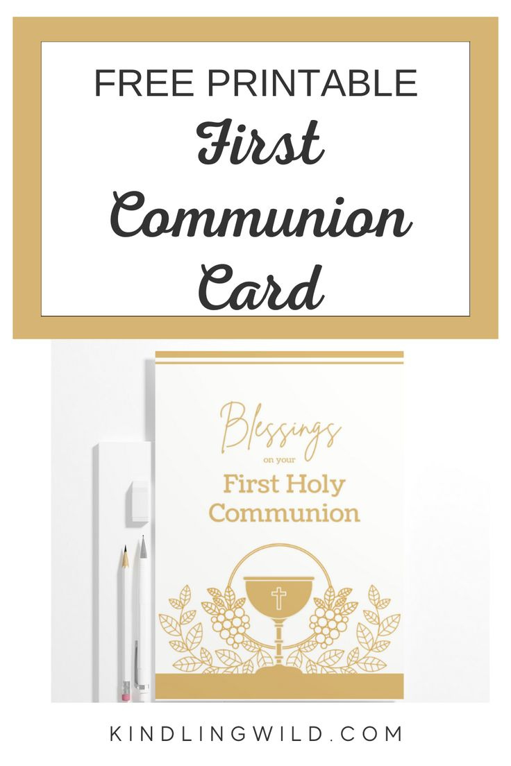 Free Printable First Communion Card pertaining to First Holy Communion Cards Printable Free